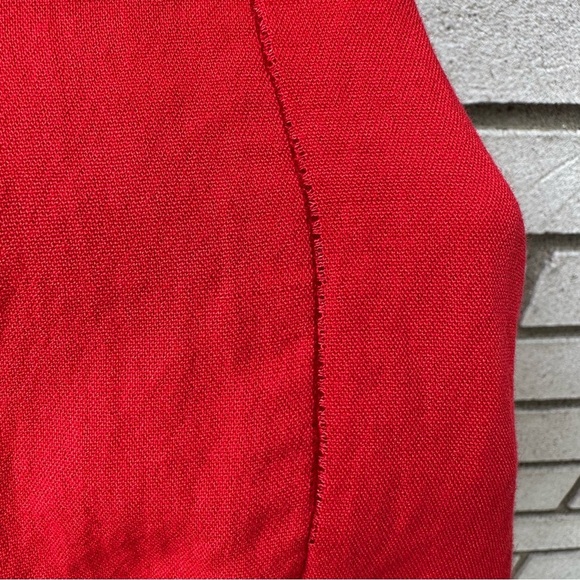 Pomander Place Parker Dress Poppy Red Puff Sleeve Smocked Cotton Blend - Picture 13 of 13